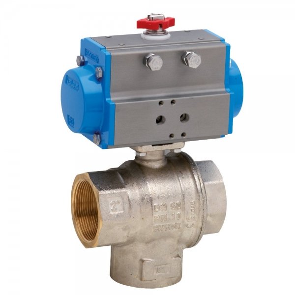 8P015000 Brass Bottom Entry 3 Way Ball Valve ‘T’ Port with BSP Ends – S ...